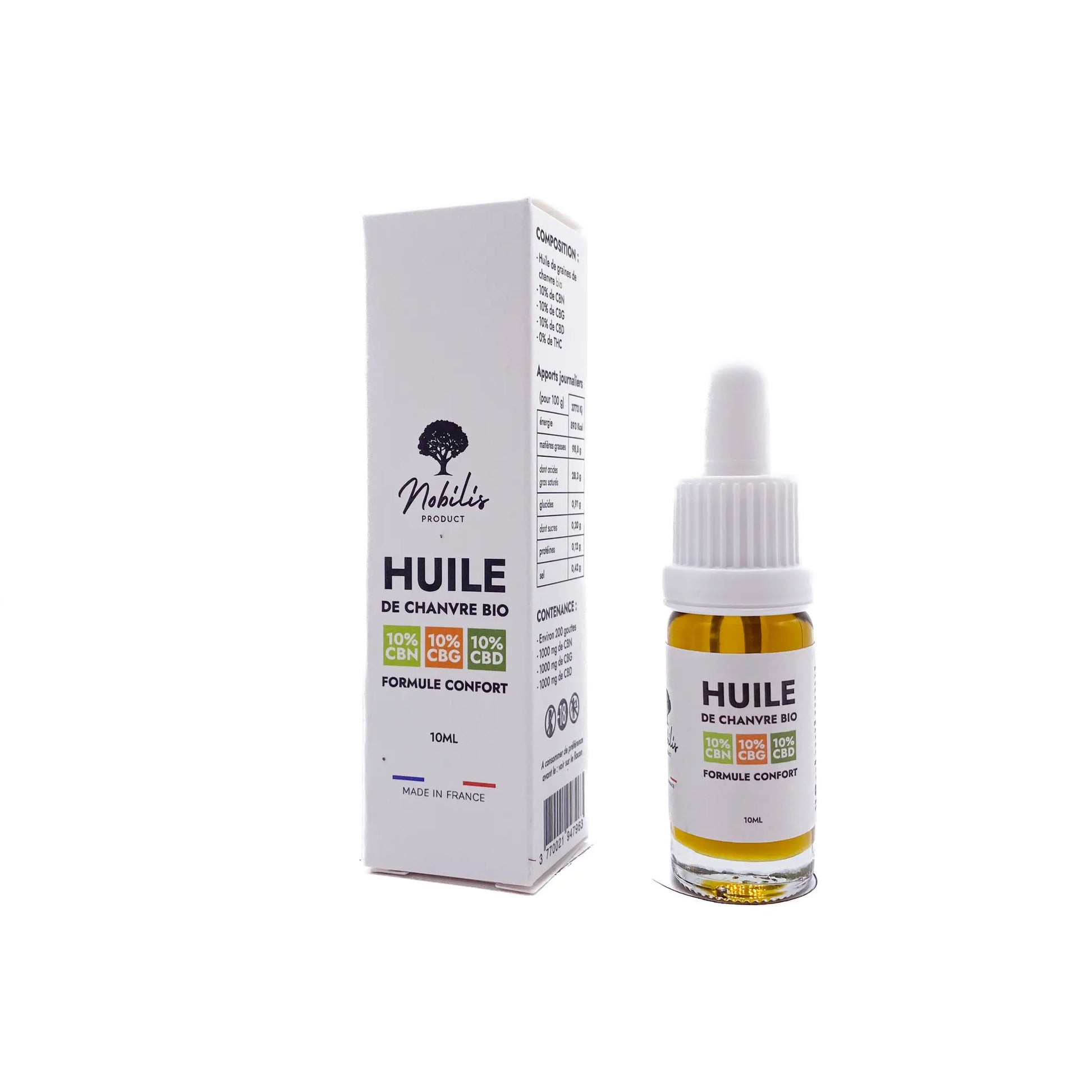 Huile Confort - 10% CBD + 10% CBN + 10% CBG - Nobilis - DYNAMITE CBD