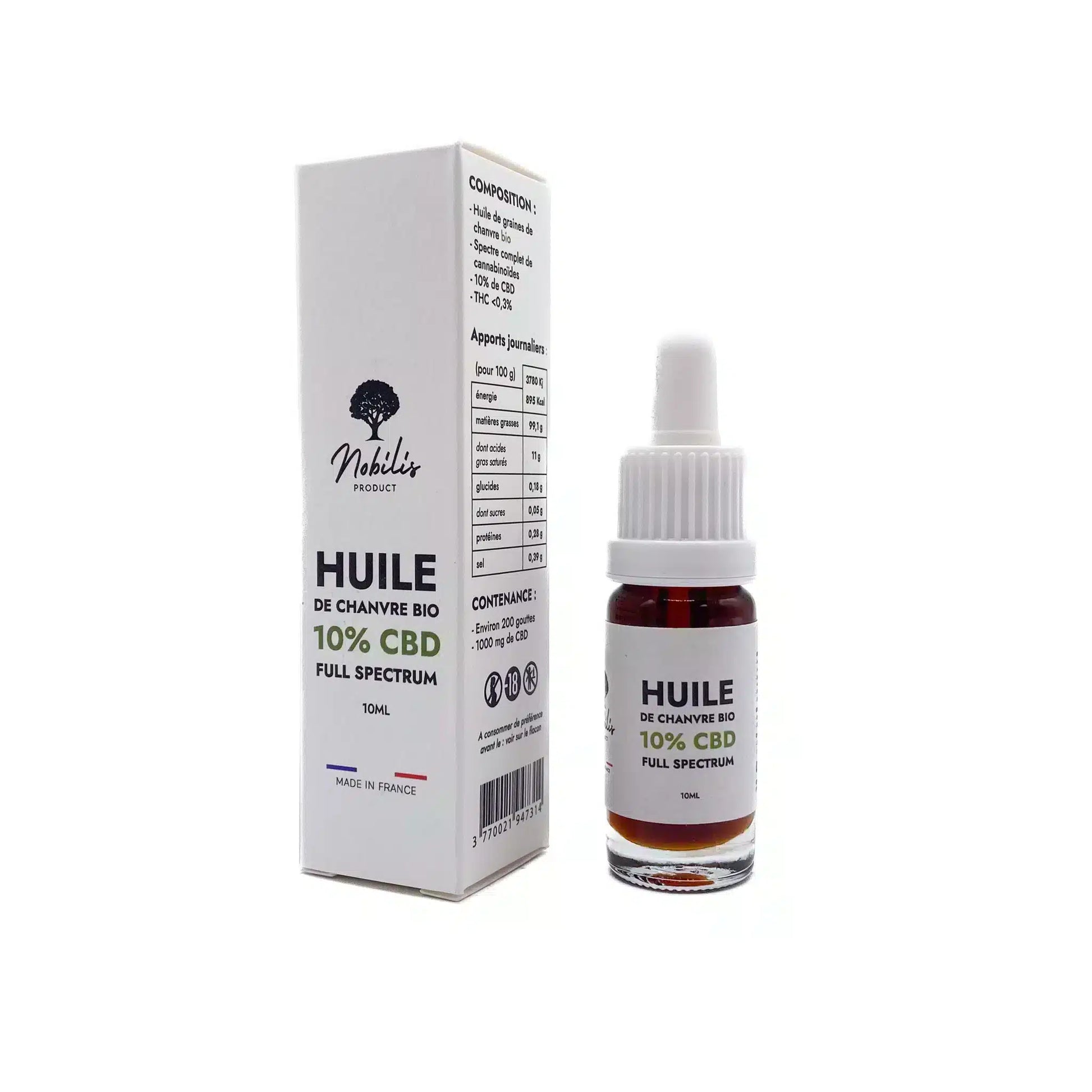 Huile CBD 10% Full Spectrum - Nobilis - DYNAMITE CBD