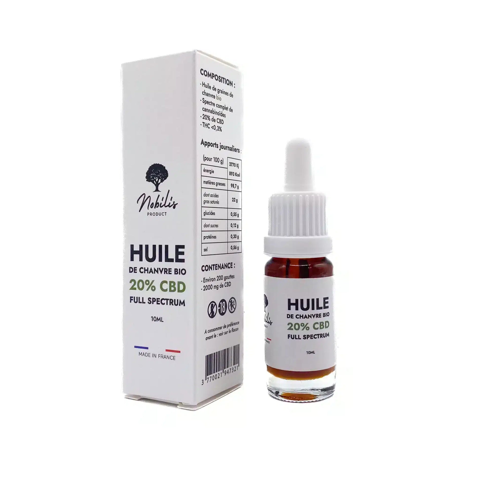 Huile CBD 20% Full Spectrum - Nobilis - DYNAMITE CBD