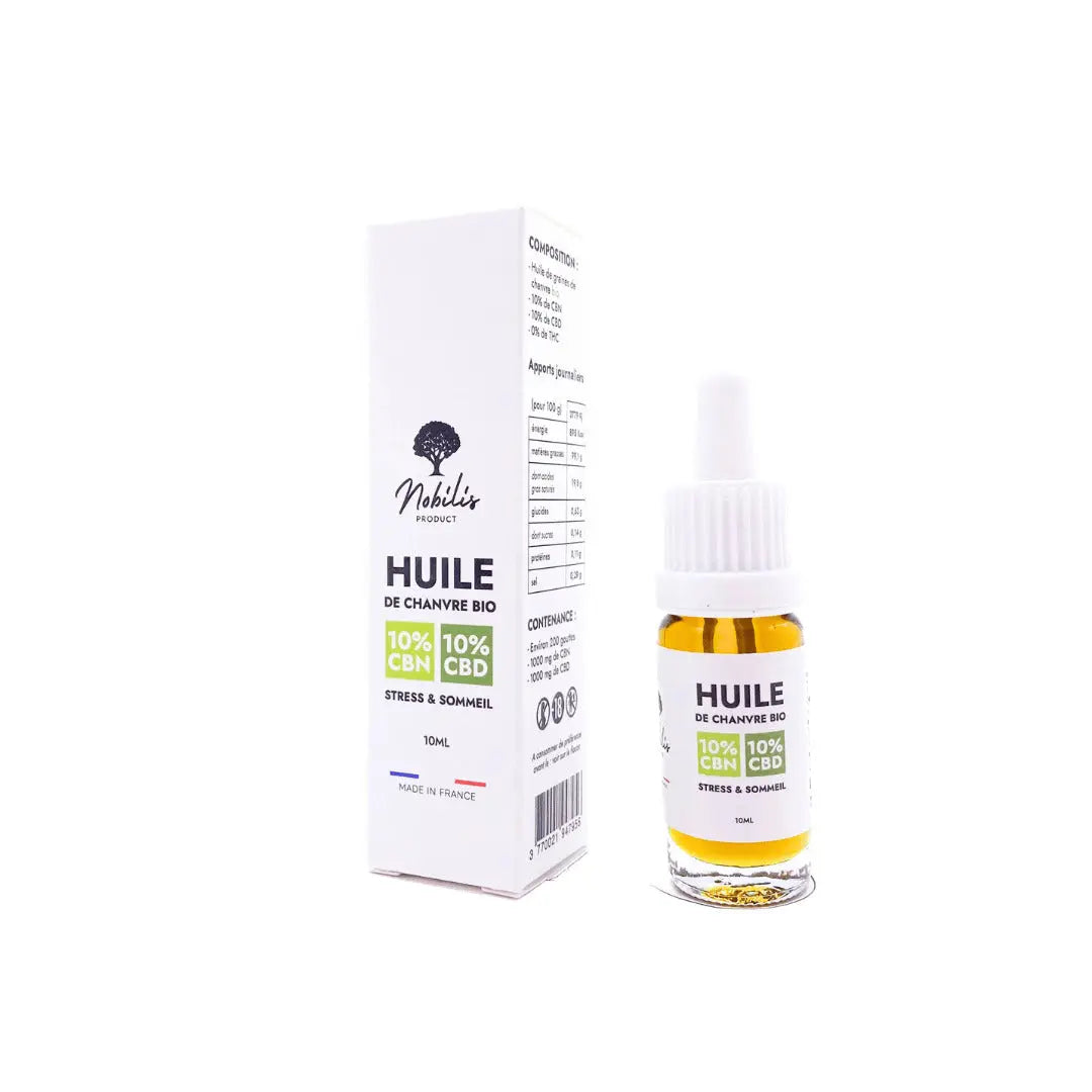 Huile Stress & Sommeil 10% CBD + 10% CBN - 10ml - Nobilis - DYNAMITE CBD