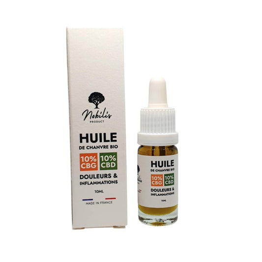 Huile Douleurs & inflammations - 10% CBD + 10% CBG - Nobilis