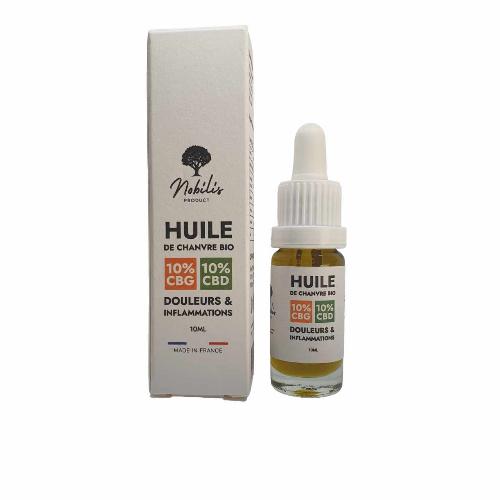 Huile Douleurs & inflammations - 10% CBD + 10% CBG - Nobilis - DYNAMITE CBD