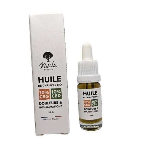 Huile Douleurs & inflammations - 10% CBD + 10% CBG - Nobilis - DYNAMITE CBD