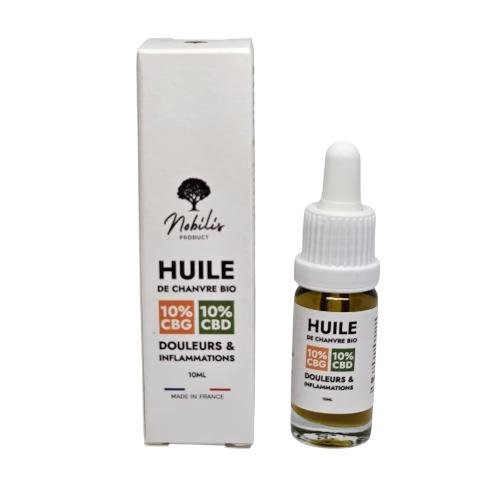 Huile Douleurs & inflammations - 10% CBD + 10% CBG - Nobilis - DYNAMITE CBD